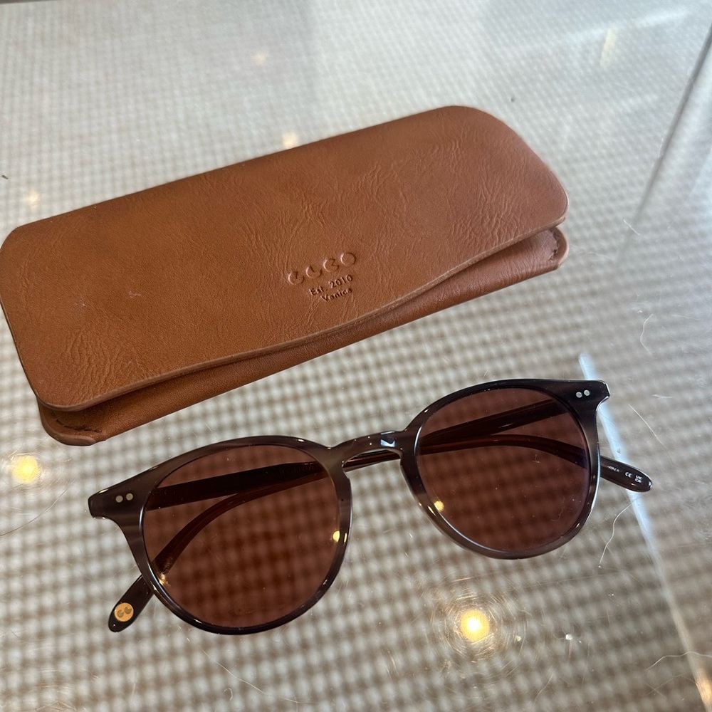 Garrett Leight Clune Sun Sequoia Tortoise/Semi-Flat Pure Rosewood